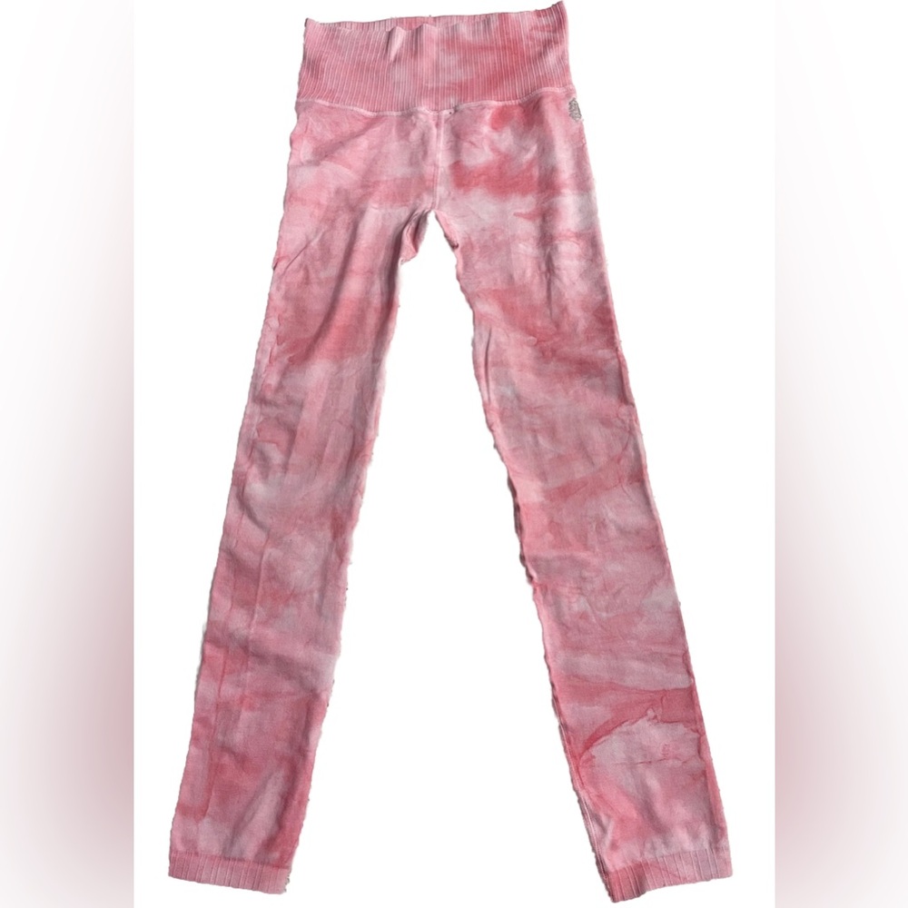 Free People Movement Good Karma Tie-Dye Leggings Light Pink Womens S/M - Picture 4 of 9
